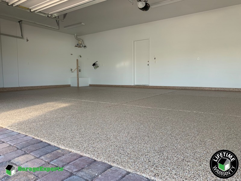 1/4" Saddle Tan Epoxy Flooring Garage Experts of Las Vegas