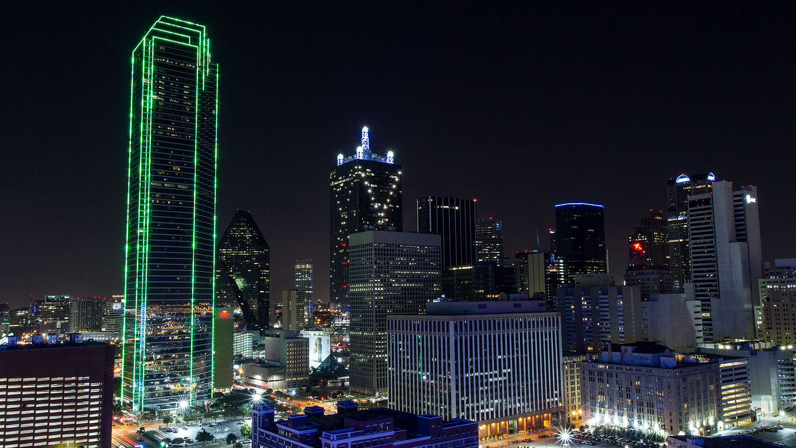 In this photo of Dallas, you can see the iconic Bank of America Plaza