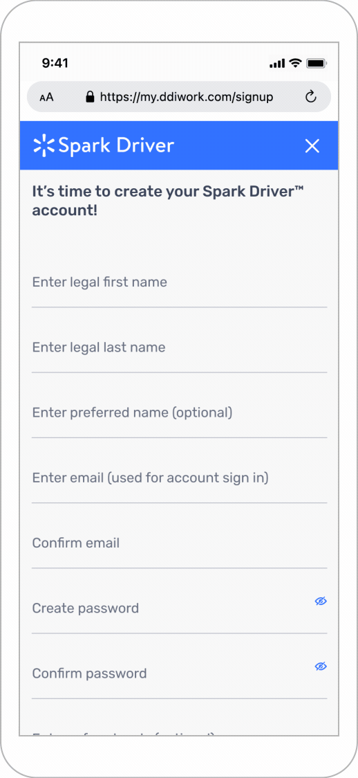 Enrolling on the Spark Driver™ platform HelpDocs