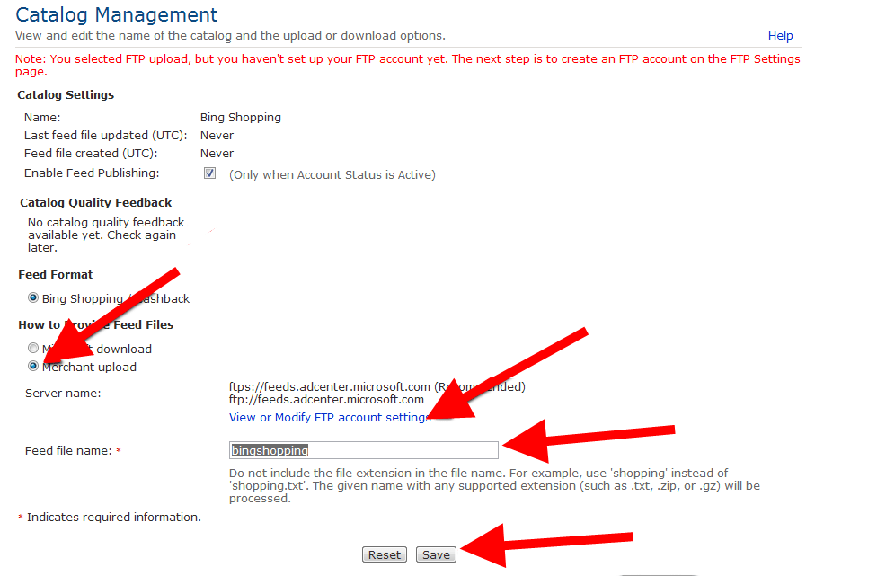 Uploading Data Feeds to Bing (FTP) DataFeedWatch Help Center Uploading Data Feeds to Bing (FTP) DataFeedWatch Help Center