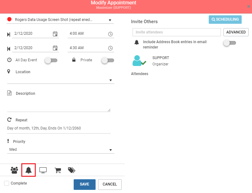 Set an Alarm and Email Reminder for an Appointment HelpDocs