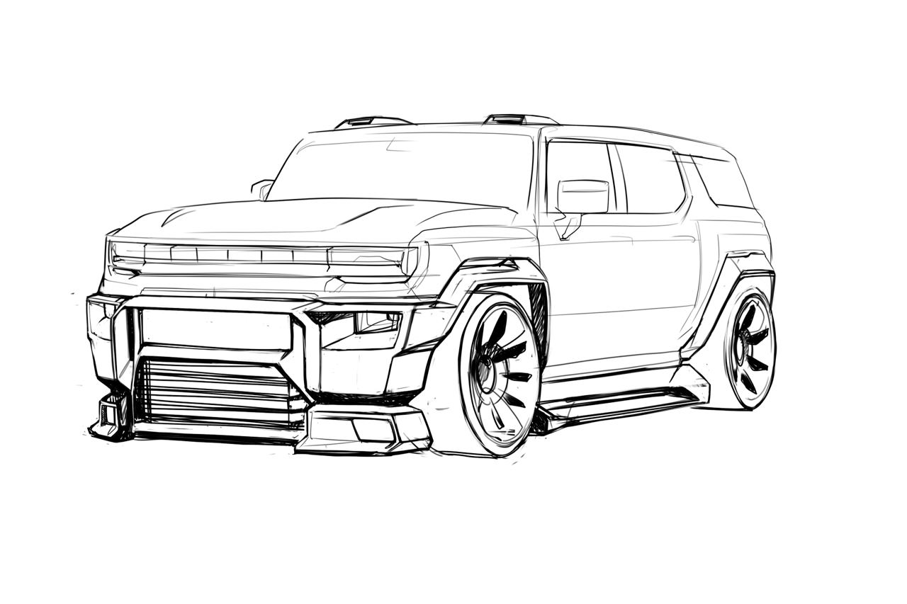 2023 GMC Hummer EV Custom Wide Body Kit "Luminary" by Bête Noire Buy with delivery, installation