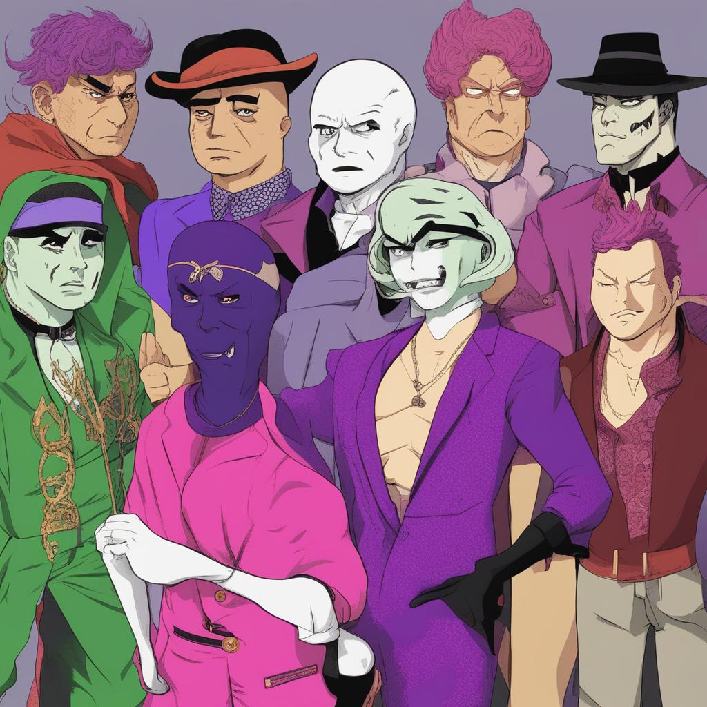 JoJo's Bizarre Adventure x Wojak Meme Fusion