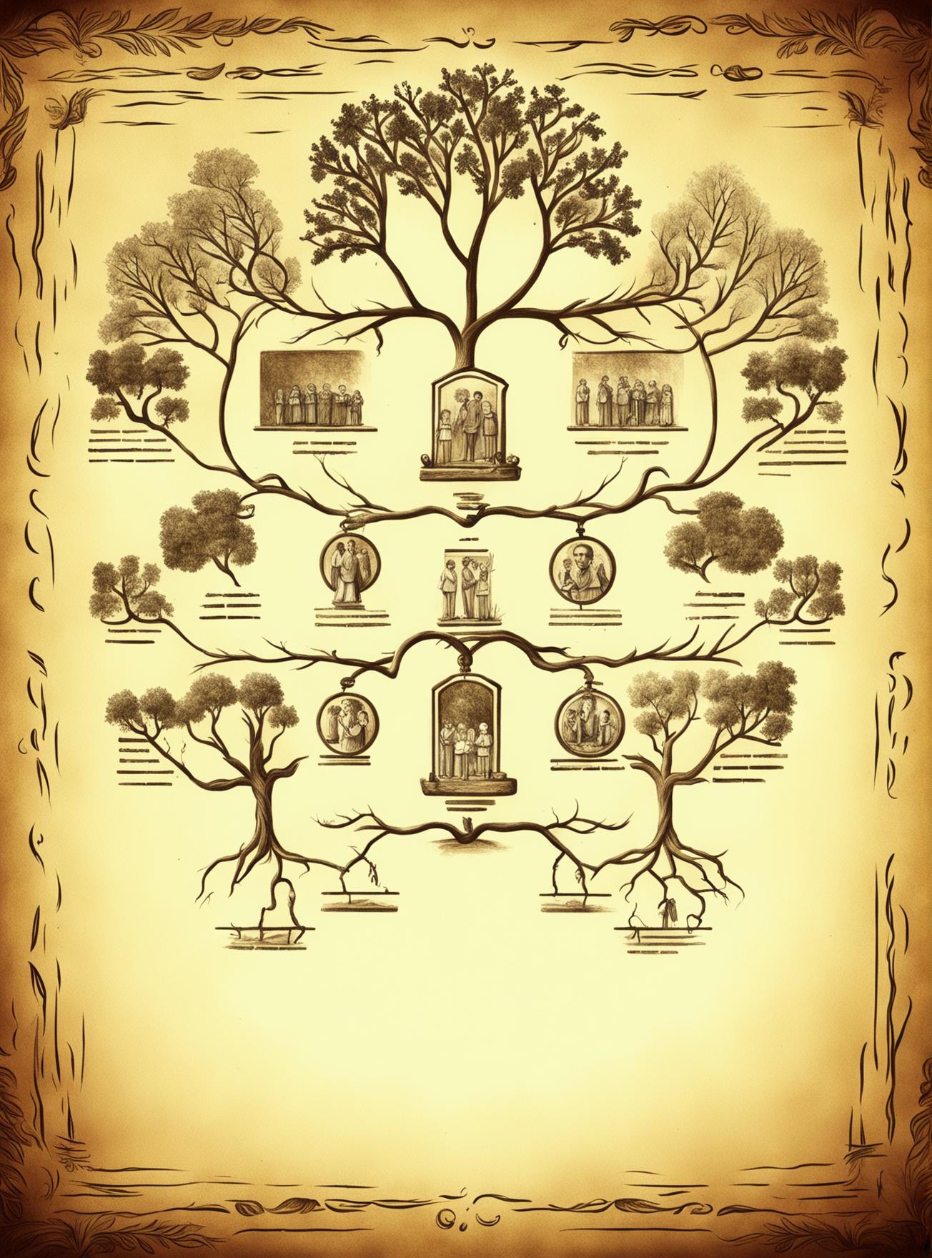 VintageInspired Family Tree Template Genealogy Planner(03)