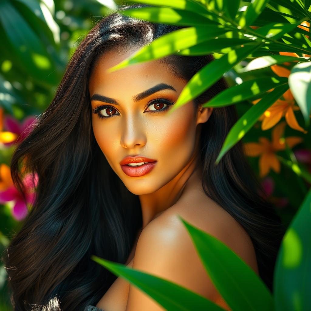 Grace in the Tropics: Stunning Latina Beauty