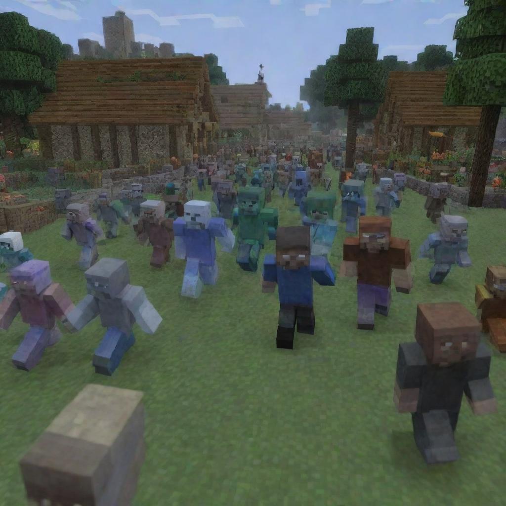 Minecraft Village Under Attack: A Harvest Festival Ambush