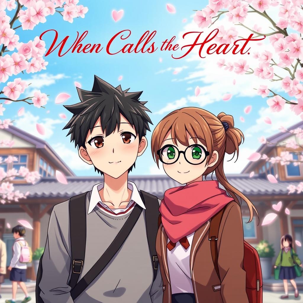 Unveiling Love A Romantic Anime School Scene