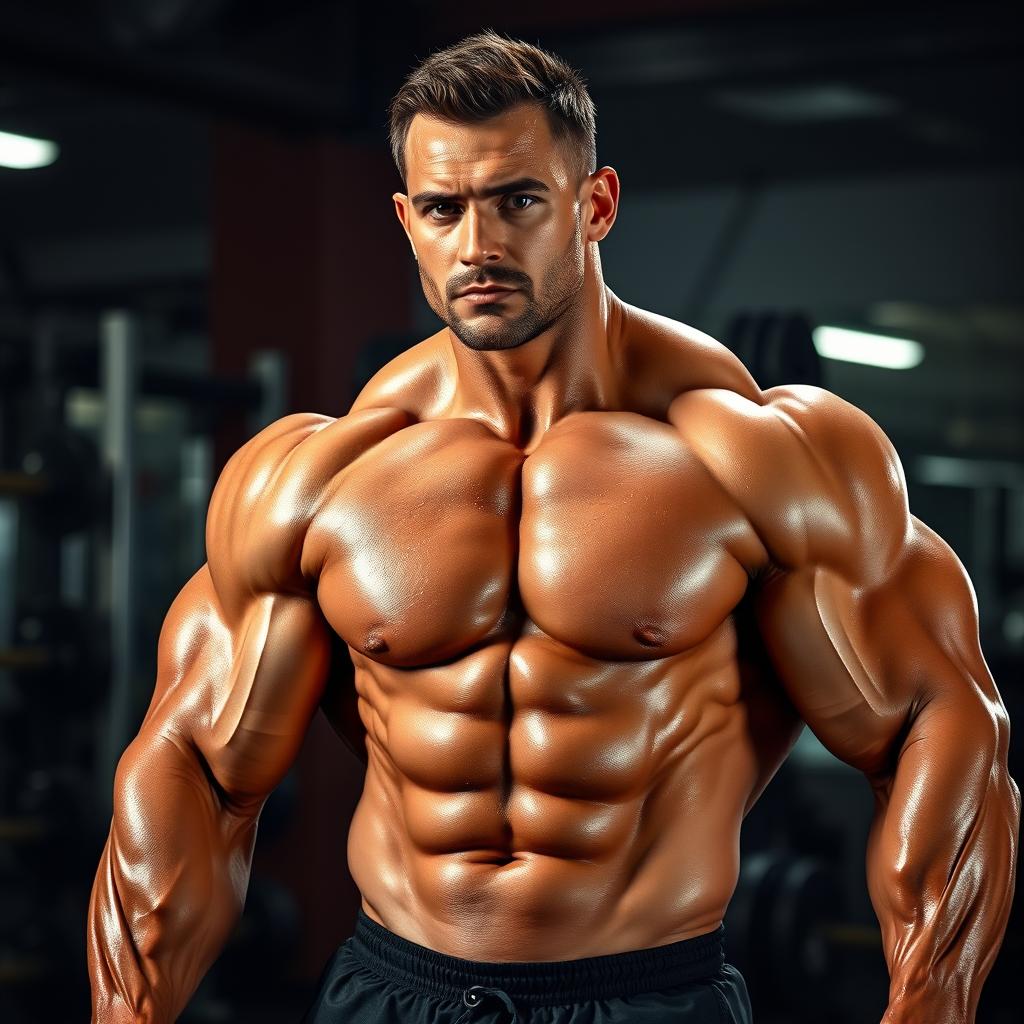 Unleash Your Strength: Muscular Bodybuilder in Action