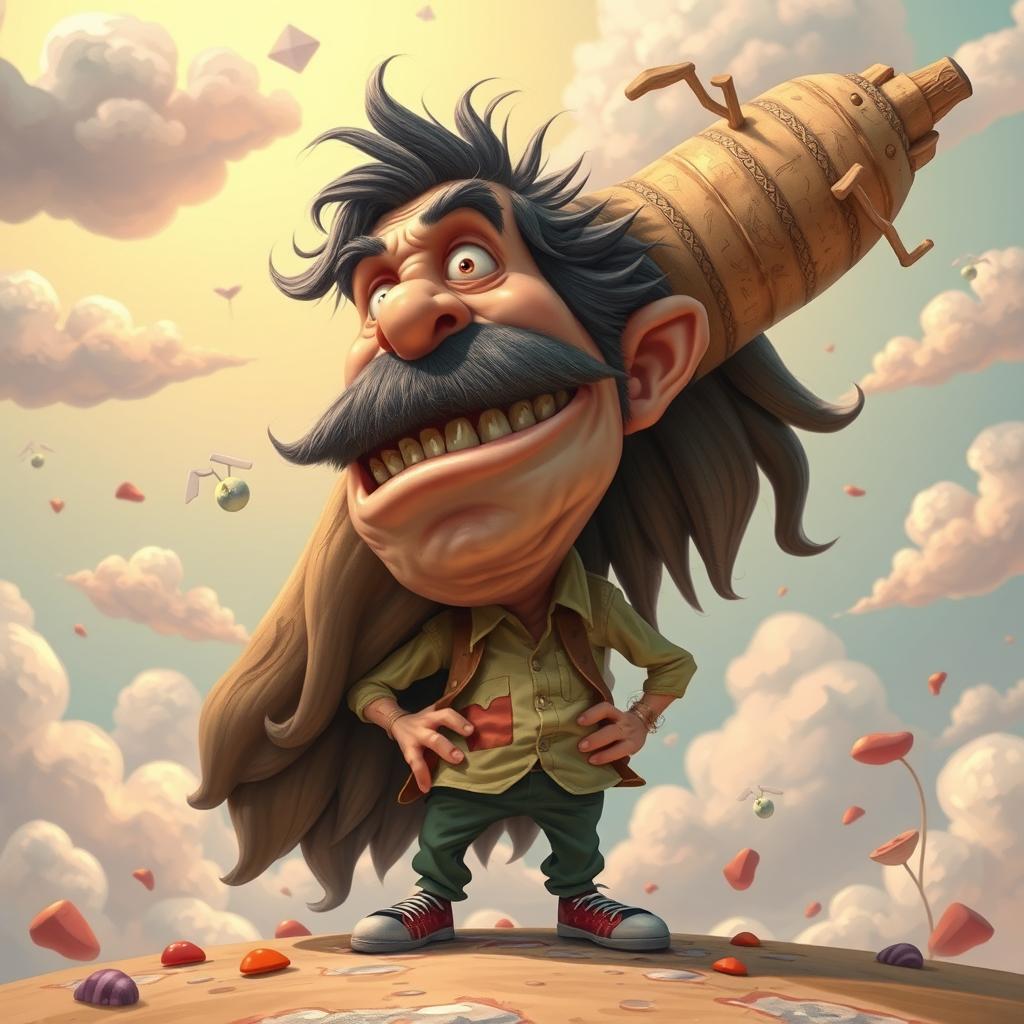 Laughter Unleashed Oversized Comedic Character