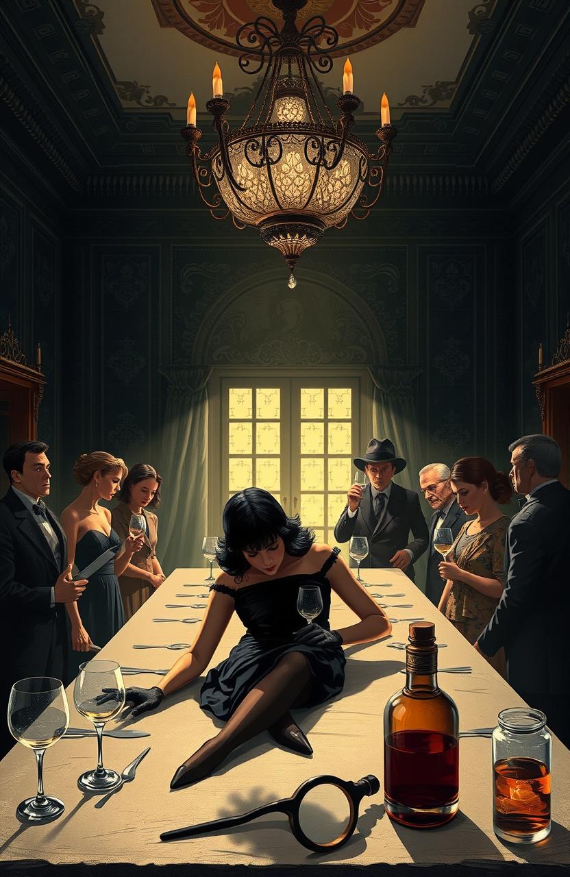 Intriguing Vintage Murder Mystery Scene