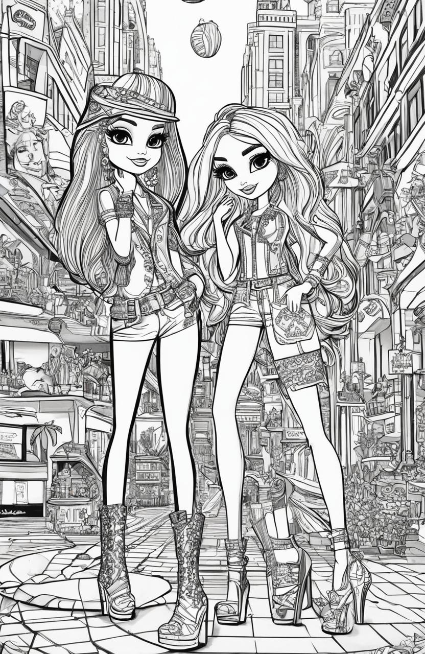 Get Ready to Color! Bratz Dolls in Shopping Frenzy(03)