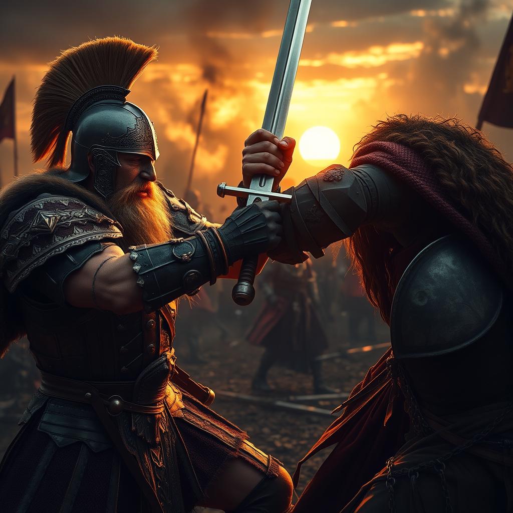 Epic Warrior Showdown A Battle of Determination(03)