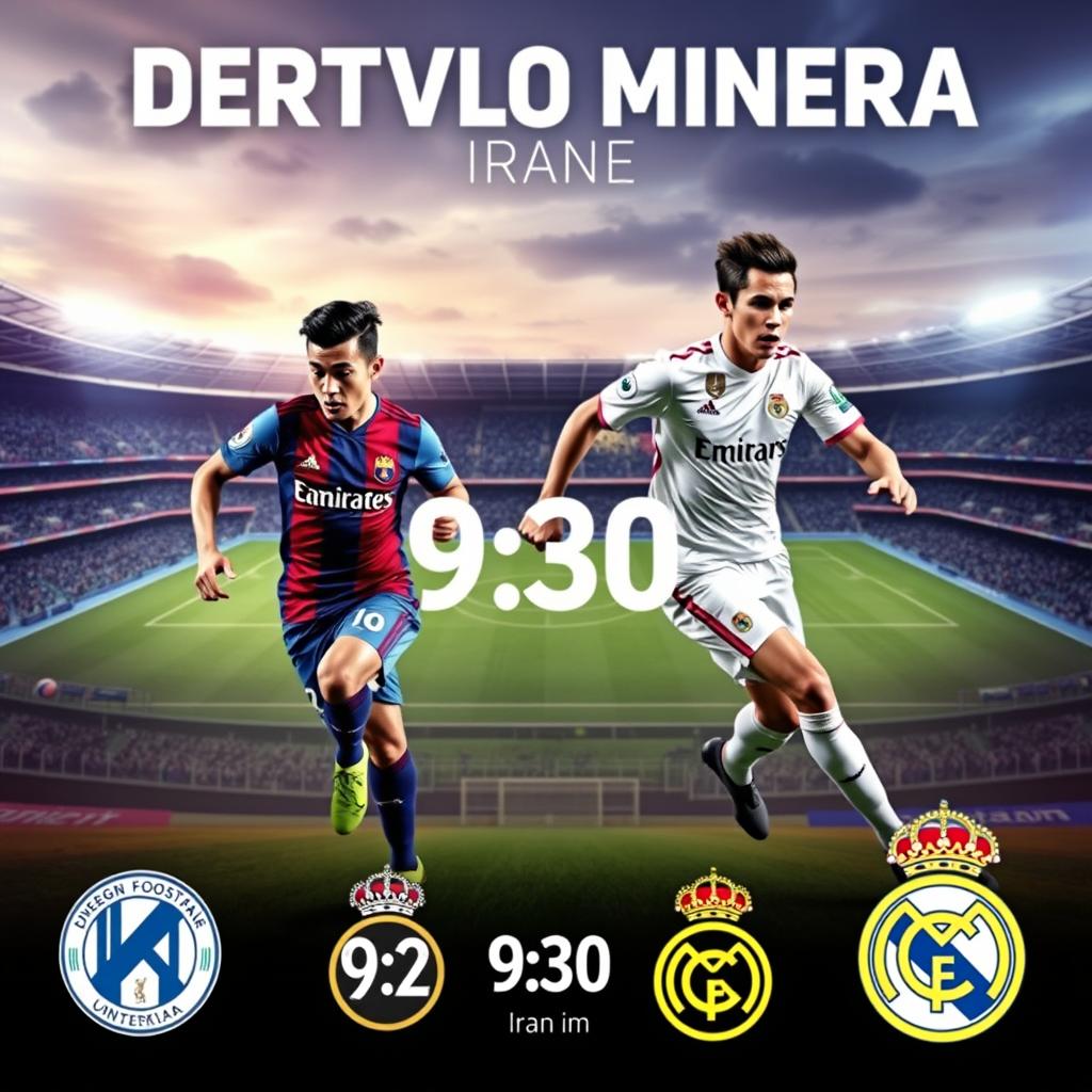 Deportivo Minerra vs Real Madrid Epic Football Match Poster