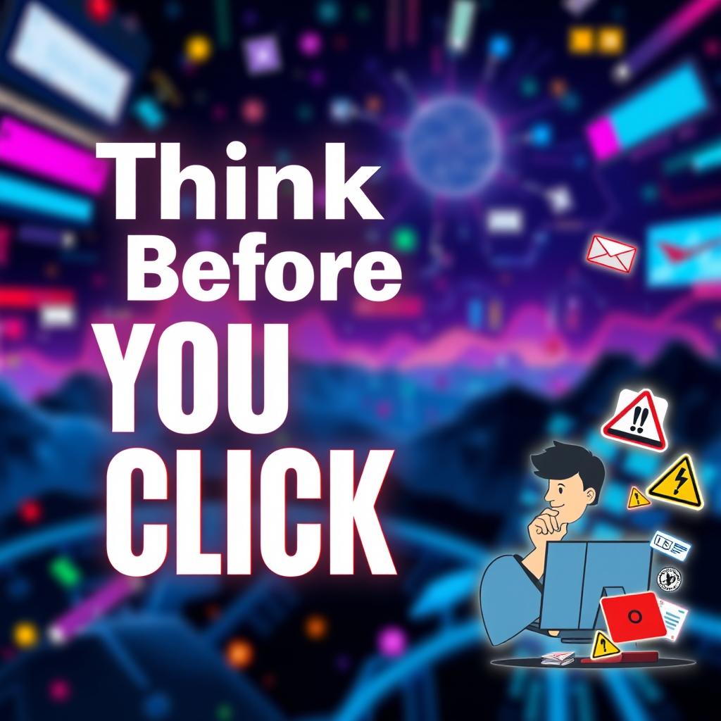 Think Before You Click A Bold Reminder