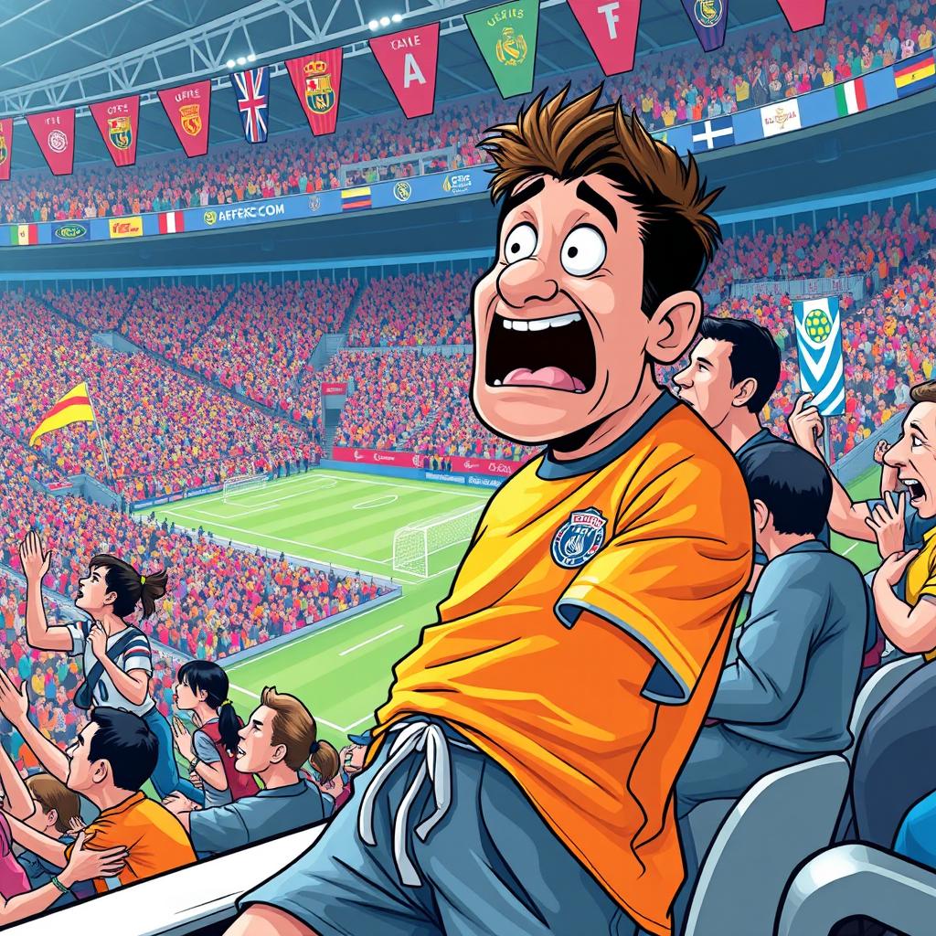 Hilarious Soccer Fan Fumble When Excitement Goes Too Far(04)