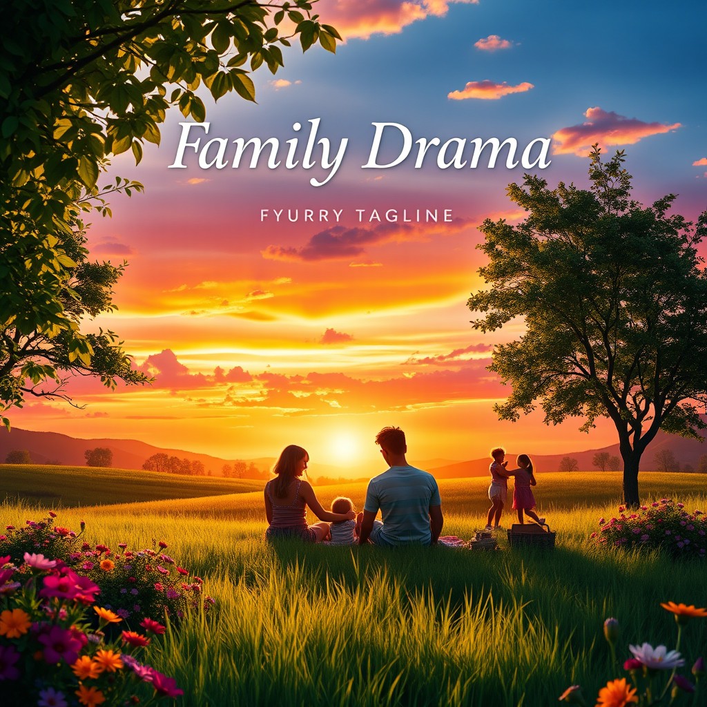 Vibrant Family Drama Movie Poster Design AI Generated(05)