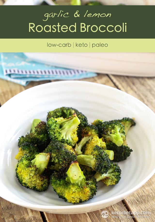 LowCarb Garlic & Lemon Roasted Broccoli KetoDiet Blog