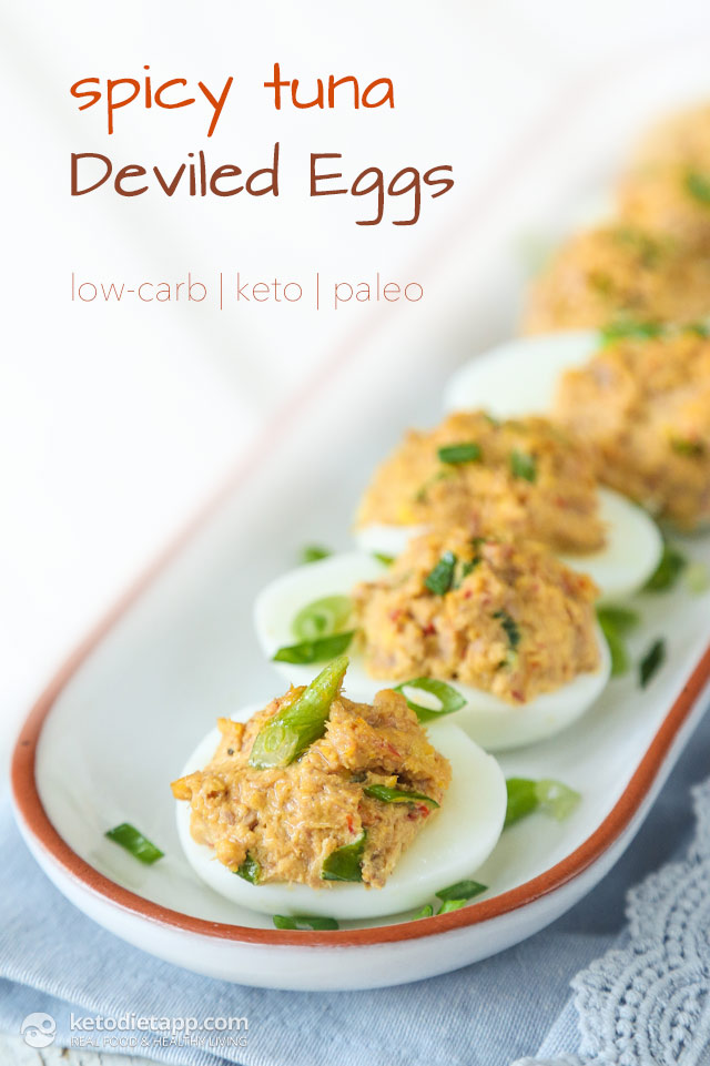 Spicy Tuna Deviled Eggs KetoDiet Blog