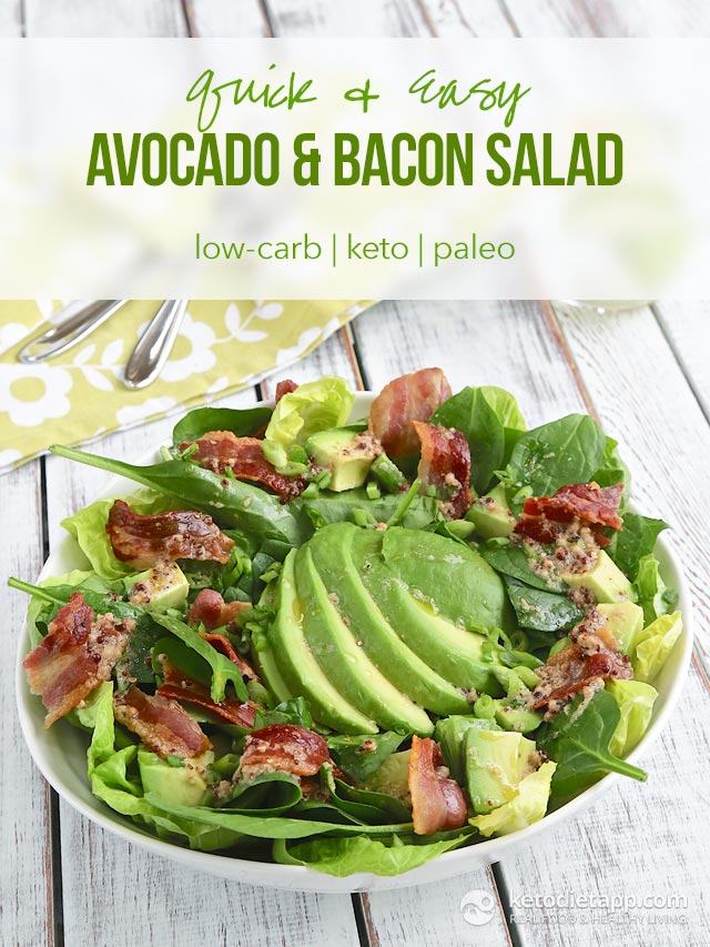 Easy Avocado & Bacon Salad KetoDiet Blog