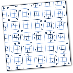 Hexadecimal Sudoku Puzzles by Krazydad