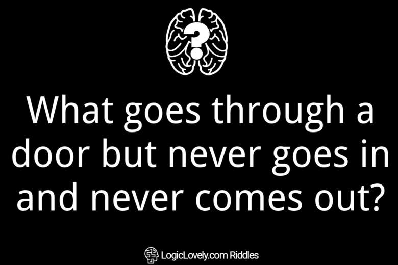 What goes through a door but never goes in and never comes out? Logic
