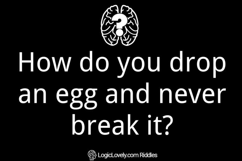 How do you drop an egg and never break it? Logic Lovely