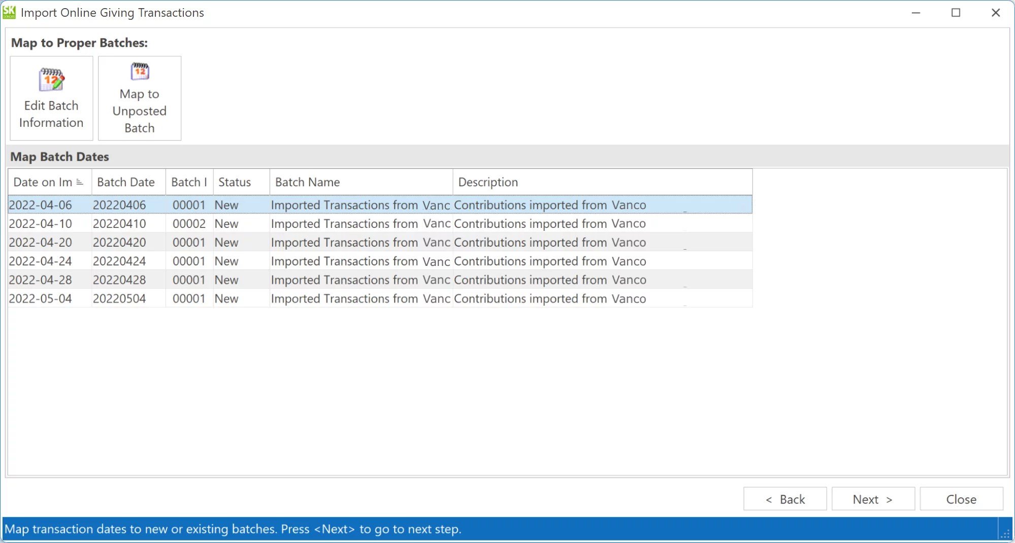 SK8 Connecting Servant Keeper to your Vanco Online Giving Account