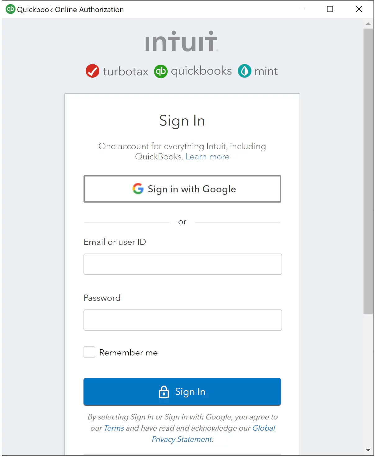 SK8 Linking with QuickBooks Online
