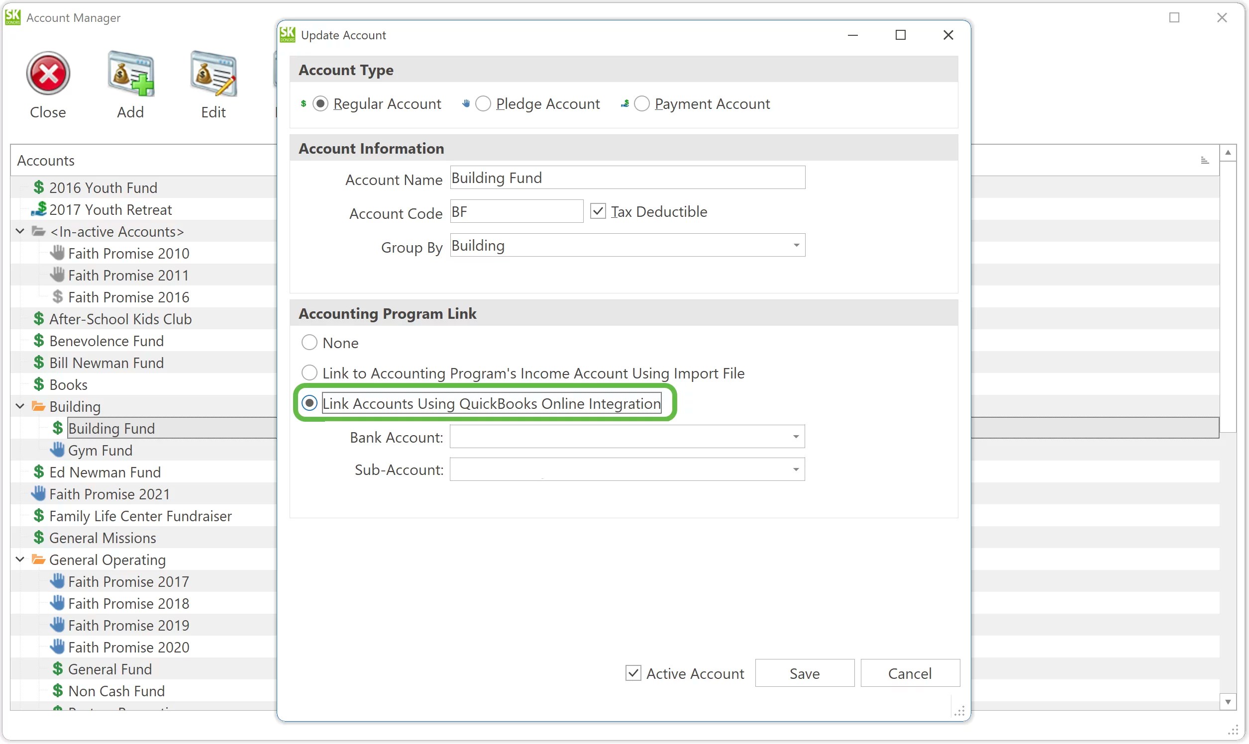 SK8 Linking with QuickBooks Online