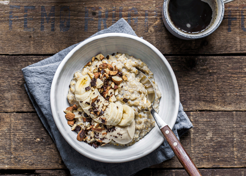 Havregrynsgröt med jordnötssmör & banan MåBra Nyttiga recept