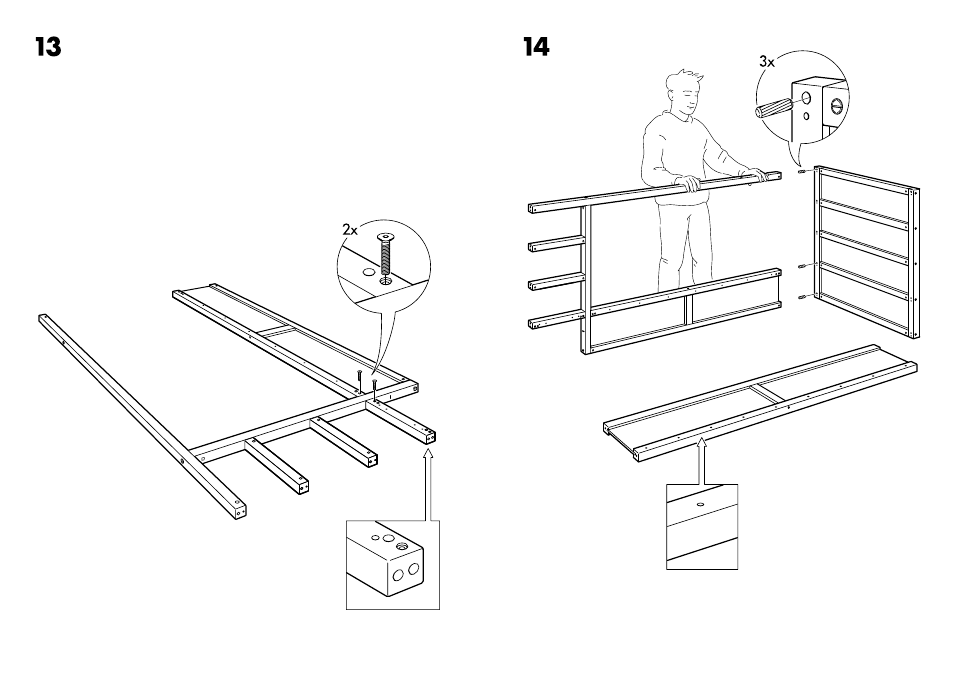 IKEA KURA REVERSIBLE BED 38X75" Assembly Instruction