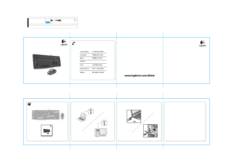 Logitech Keyboard MK120 User Guide PDF Free Download (1 Page)