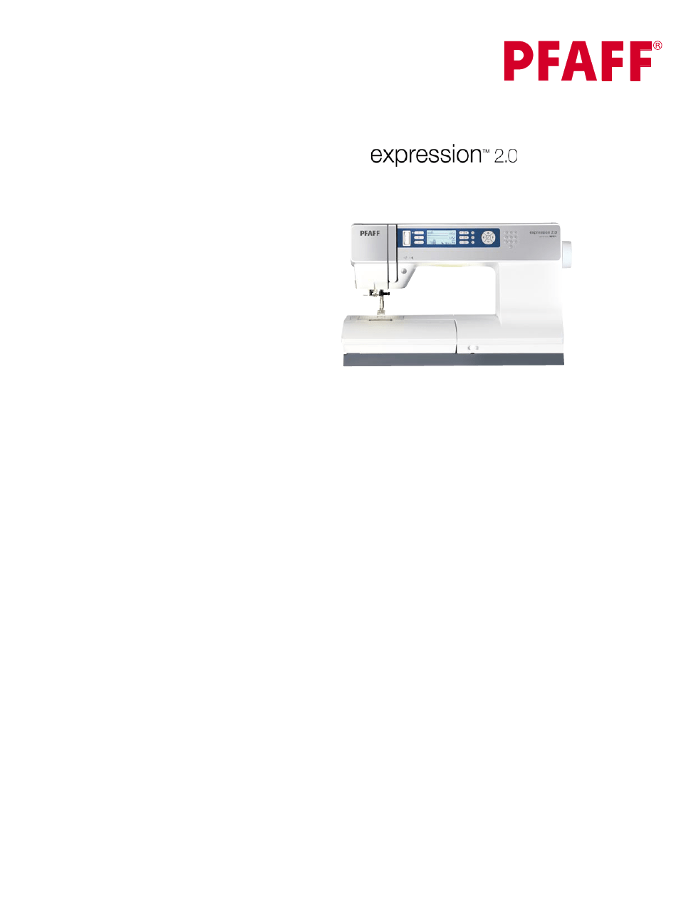 Pfaff expression 2.0 User's Manual Free PDF Download (2 Pages)
