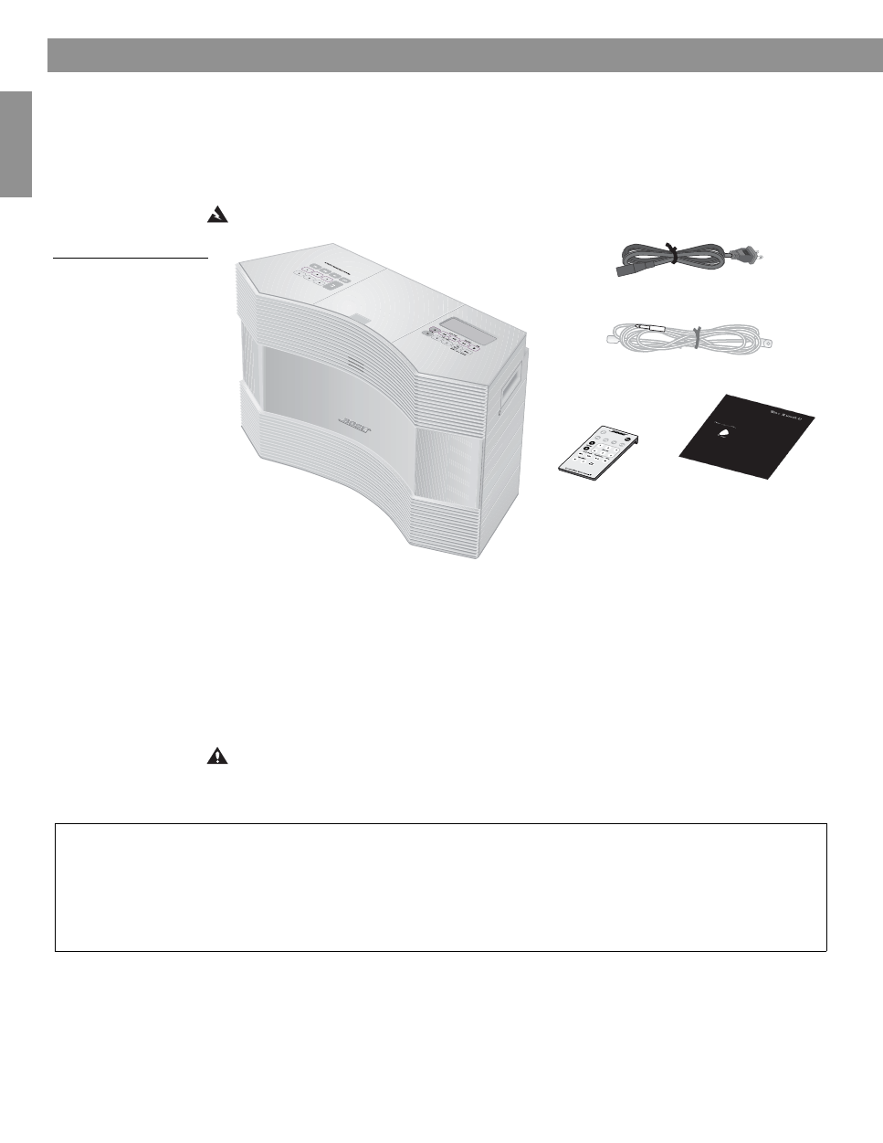 Bose Acoustic Wave Music System II Owner's Manual Page 6 PDF Free