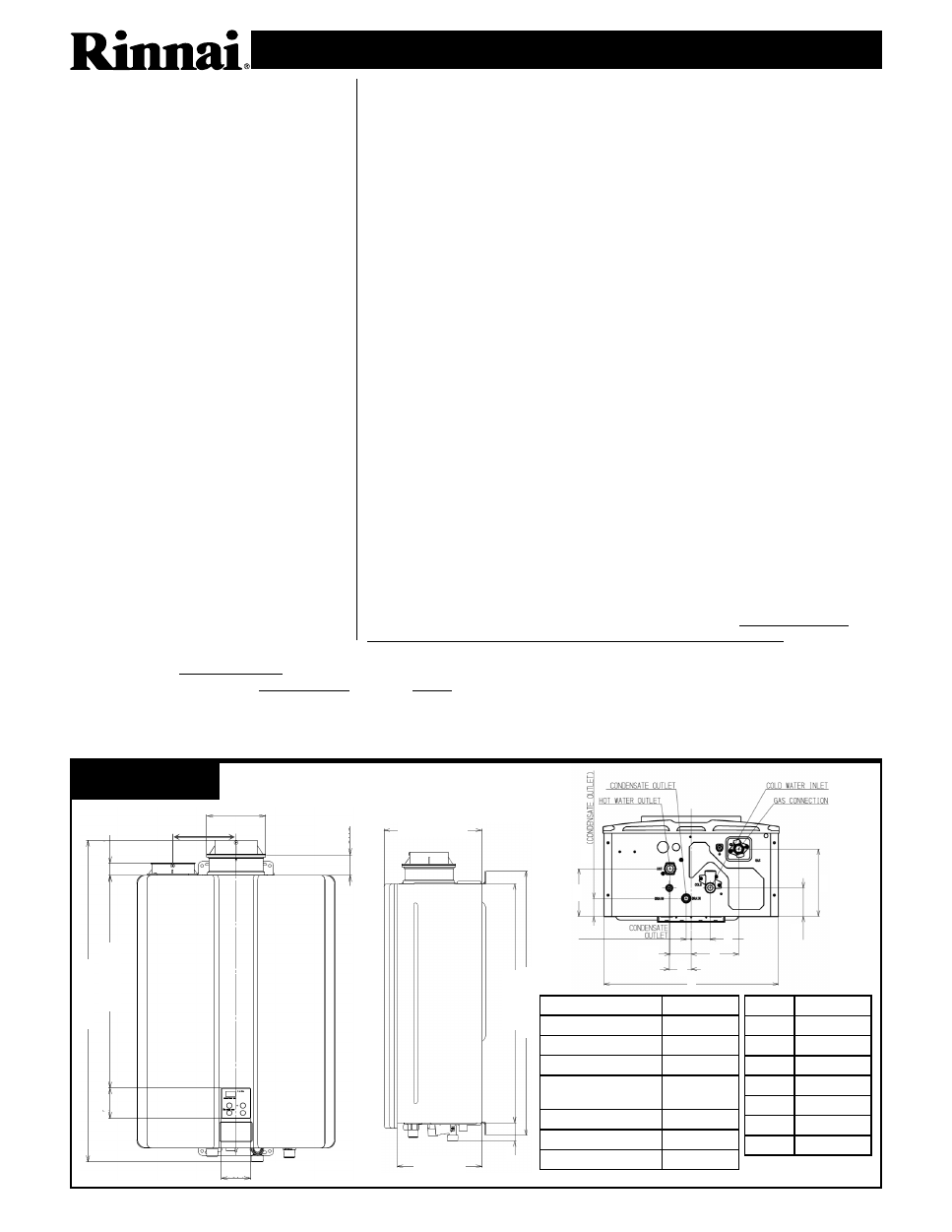 Rinnai RUC98i (REU-KBD3237FFUD) Specification Sheet | Page 2 - Free PDF
