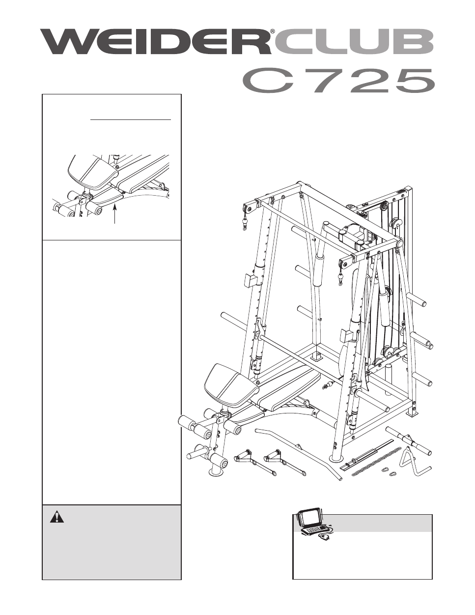 Weider CLUB C725 Owner's Manual Free PDF Download (44 Pages)