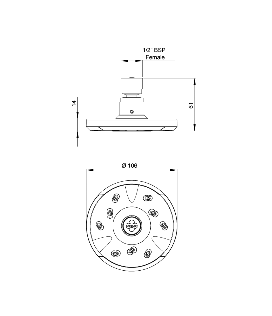 MethvenMethvenUKKiriSatinjetLowFlowShowerHeadShowers