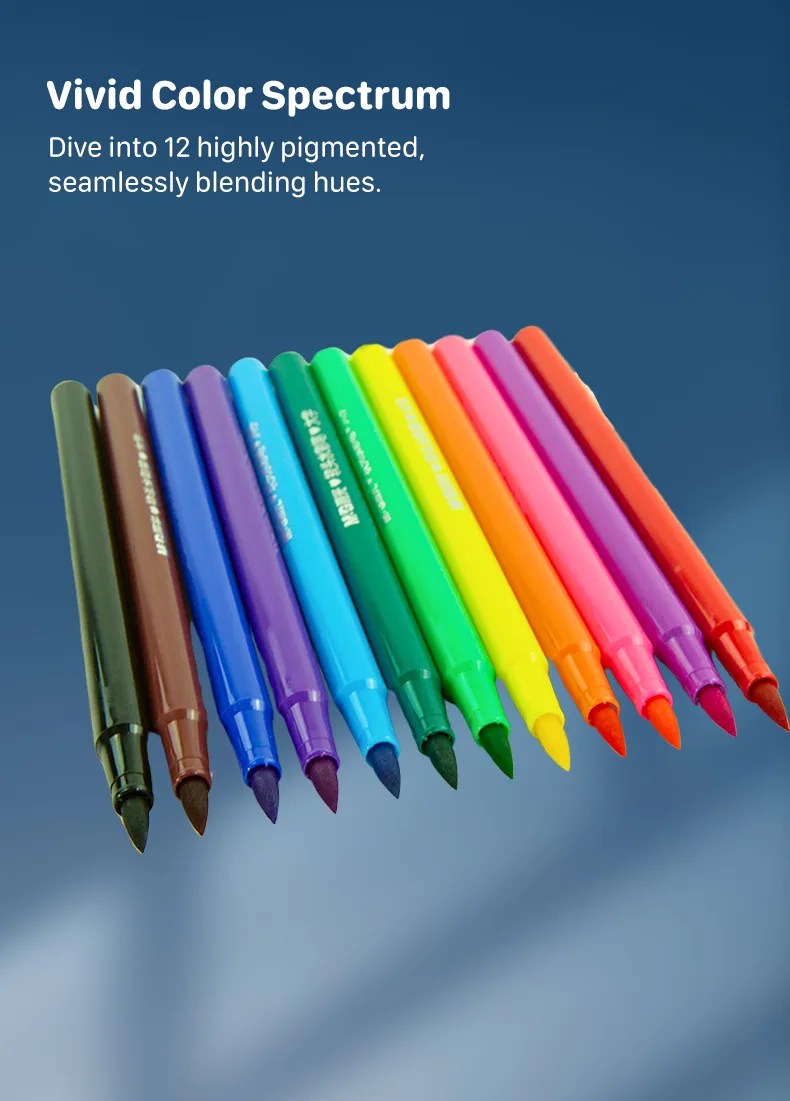 M&G Soft Brush Water Color Pen 12 colors ACP901CC Miniso Kenya