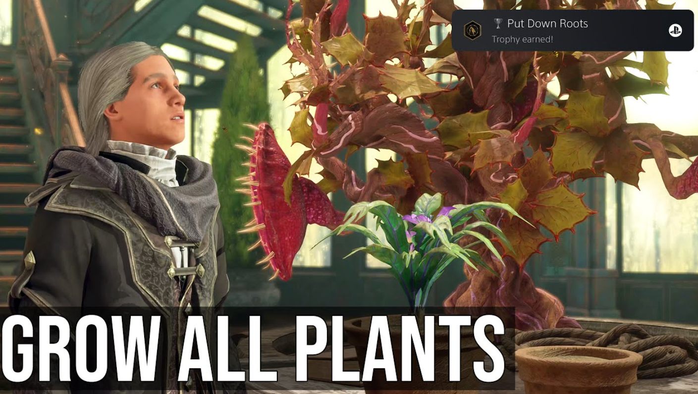 Hogwarts Legacy Put Down Roots Trophy Guide How to Grow Every Plant