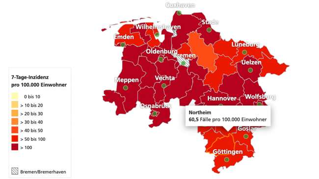 Inzidenzen Niedersachsen geht weiter bergauf Gandersheimer Kreisblatt