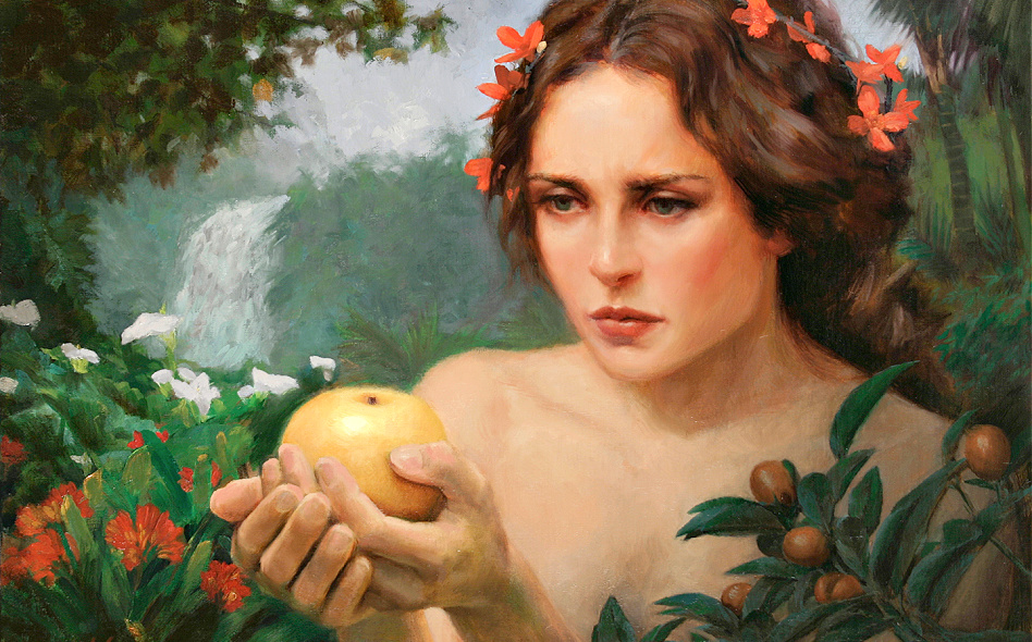 Adán Dando A Eva Fruto Prohibido