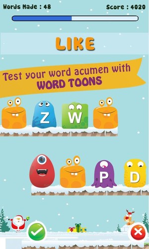 Free Word Toons Best Word Game cell phone game