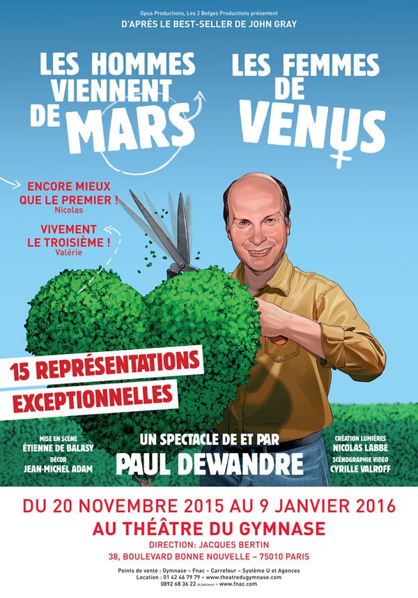 Les Hommes viennent de Mars, les femmes de Vénus 2 Théâtre du Gymnase