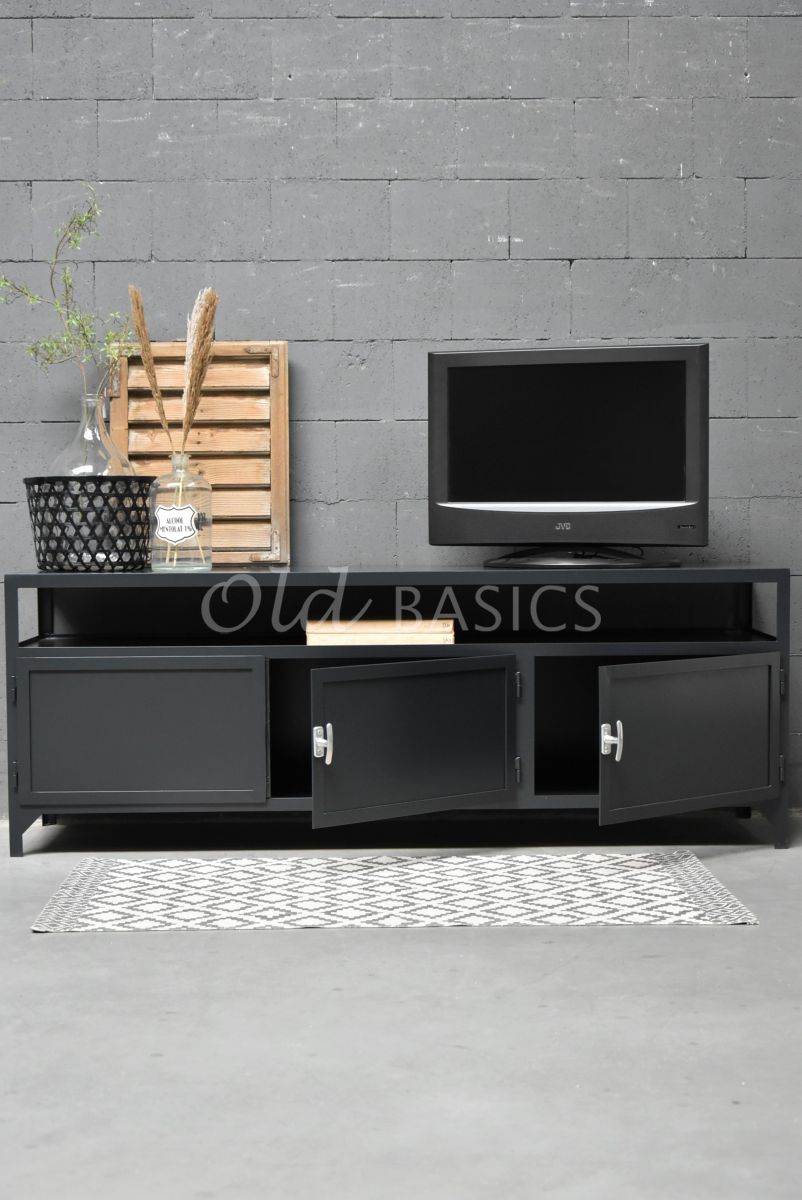 Unieke Industriele Stalen Tv Meubel Bij Old Basics! | Old Basics
