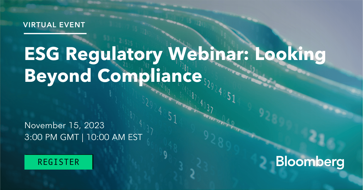 ESG Regulatory inar Looking Beyond Compliance Registration