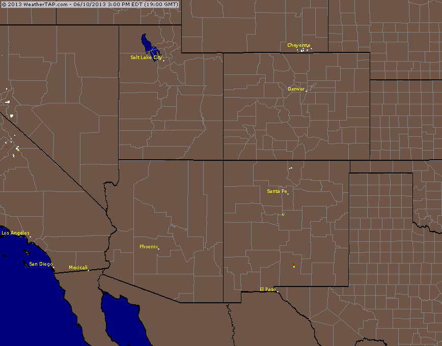 Colorado Lightning Strike Map June 10, 2013 300pm MDT Colorado Daily Snow Snow Forecast & Ski