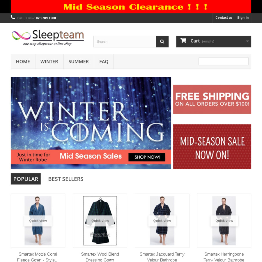 30 off Sitewide + Additional 10 with Code Sleepteam OzBargain