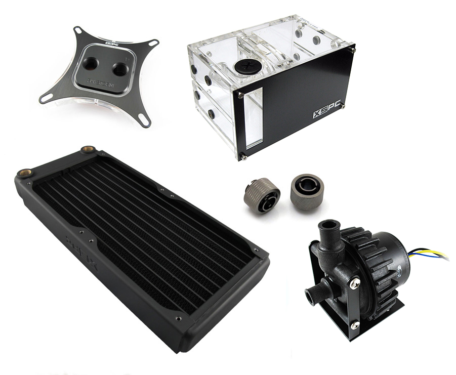 Buy XSPC Raystorm D5 EX240 Water Cooling Kit [5060175583130] PC Case
