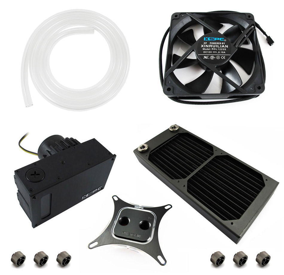 Buy XSPC Raystorm D5 AX240 Water Cooling Kit [5060175584441] PC Case