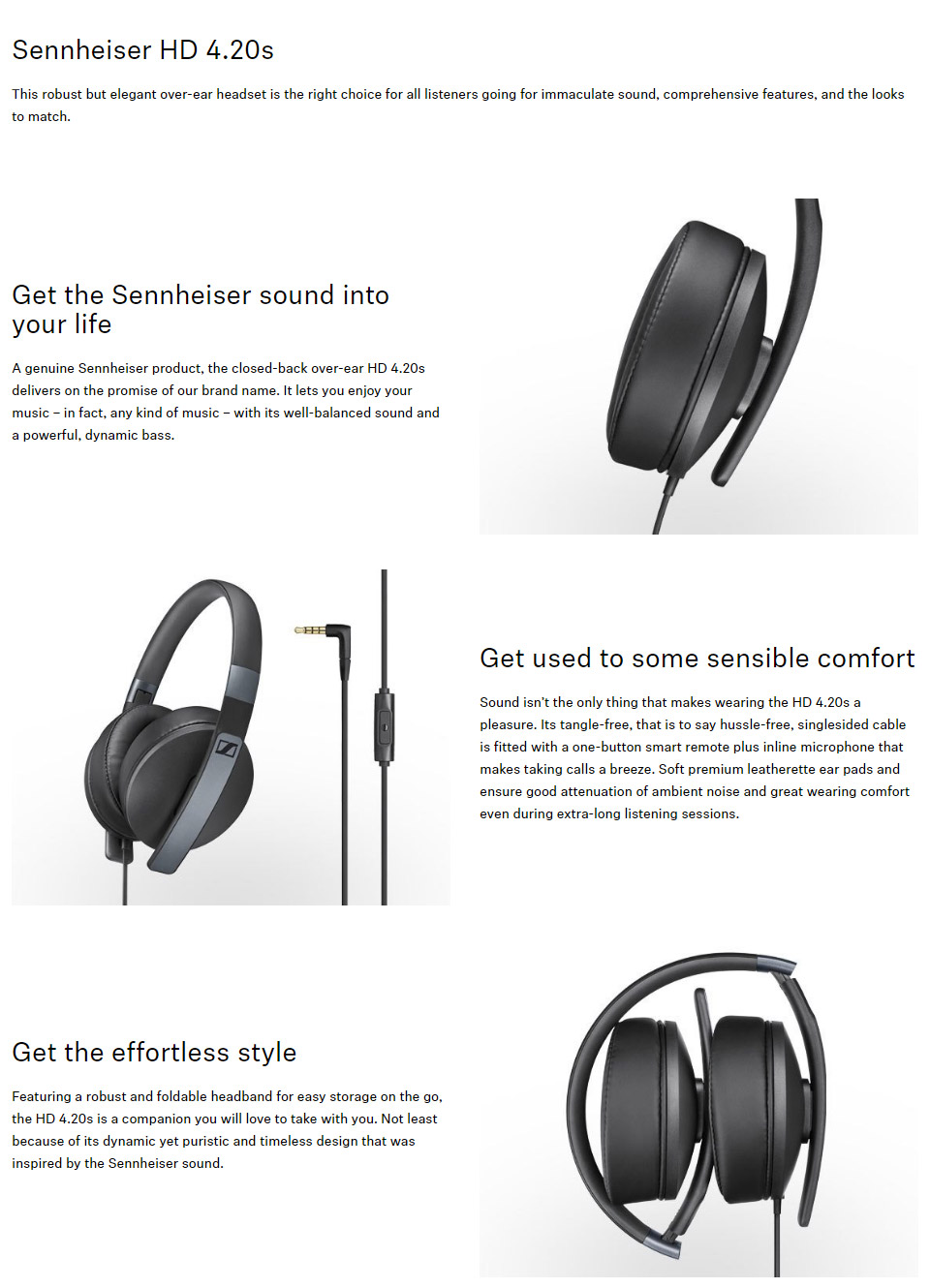 Sennheiser Hd 4 20s Over Ear Headphones With Mic 506781 Pc Case Gear